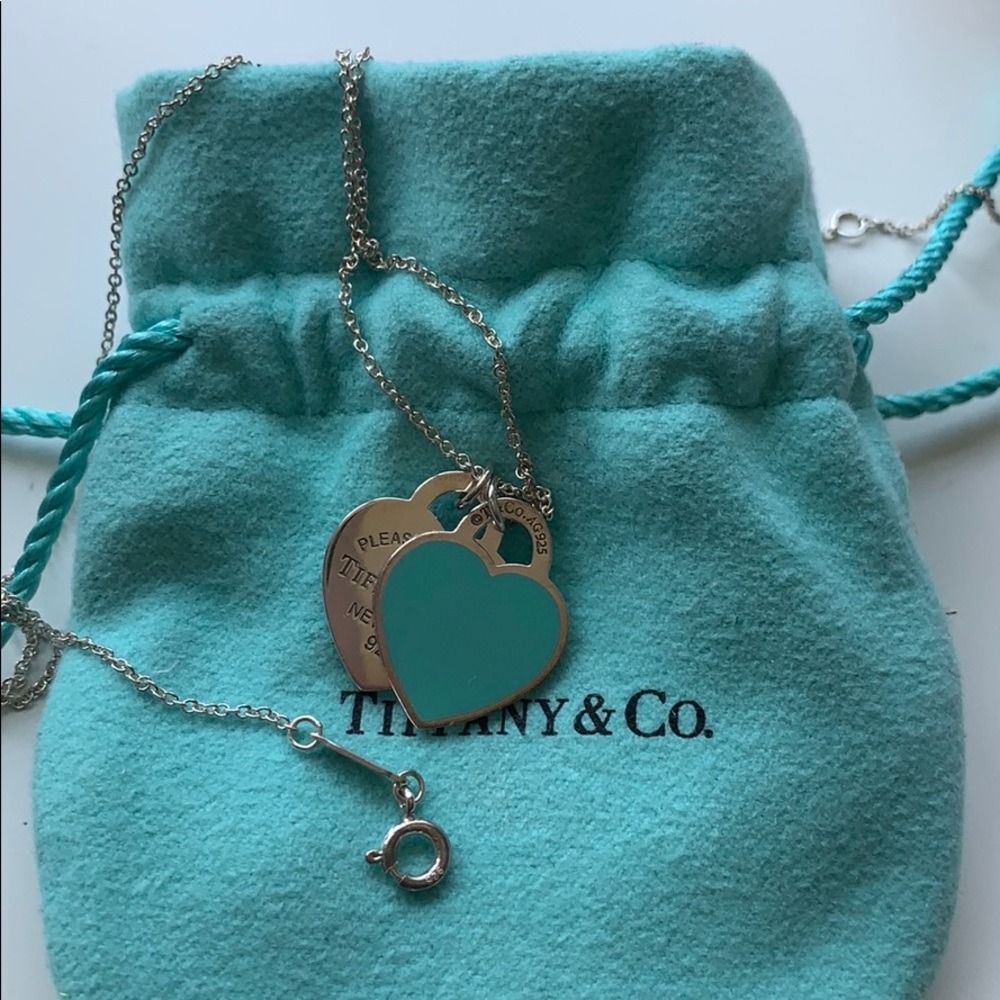tiffany double heart tag